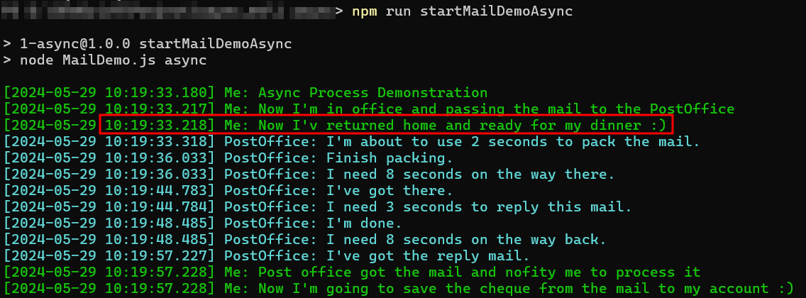 Asynchronized Mailing Demo